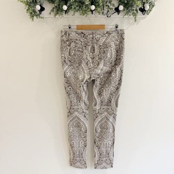 J.McLaughlin Lexi Jeans in Mega Ravi Paisley Size 8 Mid Rise Slim Leg B9061 - Picture 3 of 6